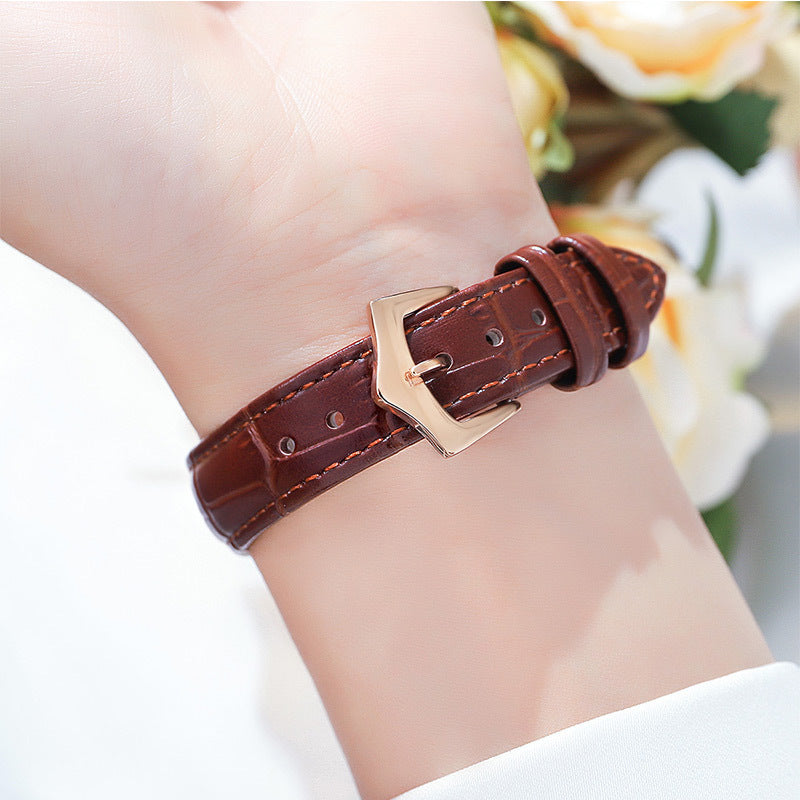 GEDI Godi Simple Classic Retro Belt Quartz Watch A Generation Of Simple Ladies Waterproof Watch 312